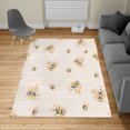 thumbnail image 2 of Rose Turkish Area Rug, Floral Theme Illustration of Rose Flower Romantic Springtime Design Print, Soft Carpet for Living Room Decor with Distressed Look, 5.2' X 7.6', Pale Peach, by Ambesonne, 2 of 4