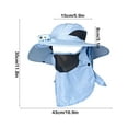 thumbnail image 2 of Wide Brim Sun Hat with Solar Fan USB Rechargeable Fan Hat, Outdoor Fishing Hat with Neck Flap for Men Women, Summer Solar Fan Hat for Fishing, Hiking, Camping, 2 of 5