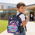 thumbnail image 4 of Jeiento Planet Axolotl Kids Toddler Backpack for Preschool & Daycare, 13.5 Inch Lightweight School Bag for 3-5 Year Old Boys, 5 Pocket Bookbag with Adjustable Straps, 4 of 7