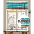 thumbnail image 7 of Vintage Turquoise Valances for Windows Brown Gradient Abstract Wood Grain Valance Rod Pocket Light Filtering Short Window Treatments Curtains for Kitchen Bathroom Living Room Bedroom, 42 x 12 Inch, 7 of 7