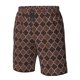 thumbnail image 4 of Balery Brown Gold Grid Traje de Baño Estilo Hawaiano para Hombre, Shorts de Secado Rápido con Bolsillos-Small, 4 of 6