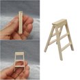 thumbnail image 3 of Mini Creative Ladder Mini House Miniature Wooden Foldable Ladder for Kids Playing With, 3 of 8