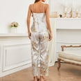 thumbnail image 4 of ZRBYWB Pajamas For Women Little Cherry Print Pajamas Set Spring Summer Suspenders Trousers Two Piece Set Summer Thin Ice Silk Home Clothes For Women Pajama Set, 4 of 5