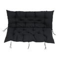 thumbnail image 1 of 3 Seater Porch Swing Cushion with Backrest and Ties, Made of Premium Polyester and PP Cotton, Great for Outdoor Furniture, Features Rivet and Tufted Design, 1 of 7