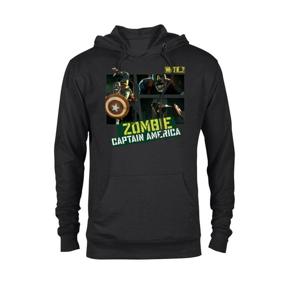 Marvel WHAT IF…? Zombie Captain America Panel Standard - Pullover Hoodie for Adults – Customized-Black