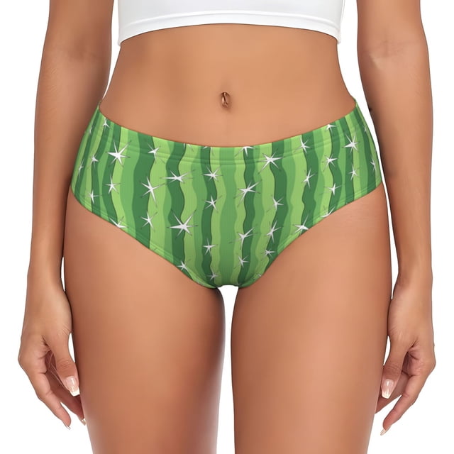 Balery Cactus Ropa Interior de Algodón para Mujer con Dibujo – Braguitas Cómodas y Elásticas, Estilo Clásico-3X-Large