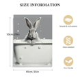 thumbnail image 2 of COMIO Funny Bathroom Rabbit Wall Art Bunny In Bathtub Bathroom Pictures Wall Decor Bathroom Sign Canvas Prints Painting Modern Home Office Decorations Framed Artwork For Bathroom, 2 of 5