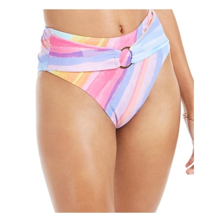 Rachel Rachel Roy Womens Printed O-Ring Swim Bottom Separates Blue XL