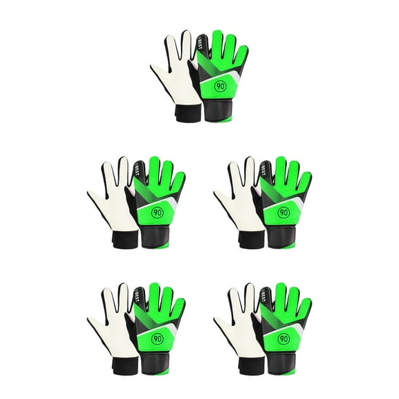Wosthever 1 par de guantes de fútbol profesionales para niños, práctica de fútbol, portero, protección de manos, látex, guante de Type2 NO2
