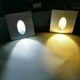 thumbnail image 4 of 4 Pack Square Recessed LED Recessed LED Spot Lights for Stairs, Conservatory, Street Lights 1W AC 100-245V (Warm White), 4 of 4