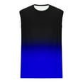 thumbnail image 4 of ZCFZJW Men's Muscle Tank Tops Quick Dry Tie Dye Gradient Print Summer Workout Gym Tanks Casual Sleeveless Beach Holiday Vacation T Shirts Blue XXL, 4 of 4