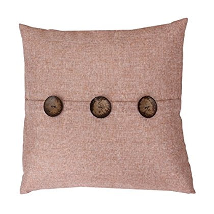 Marlo Lorenz Christmas Thro by Marlo Lorenz TH005342038 Chelsea Button Feather Filled Pillow Rose Smoke Decorative Throw Pillow,Rose Smoke ()