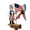 B, variant on Patriotic Whirligig Spinner 4th of July Uncle Sam Wind Spinner with America Flag Design 4th of July Garden Windmill Ornament for USA 250th Anniversary Independence Day Memorial Day Patios Yards