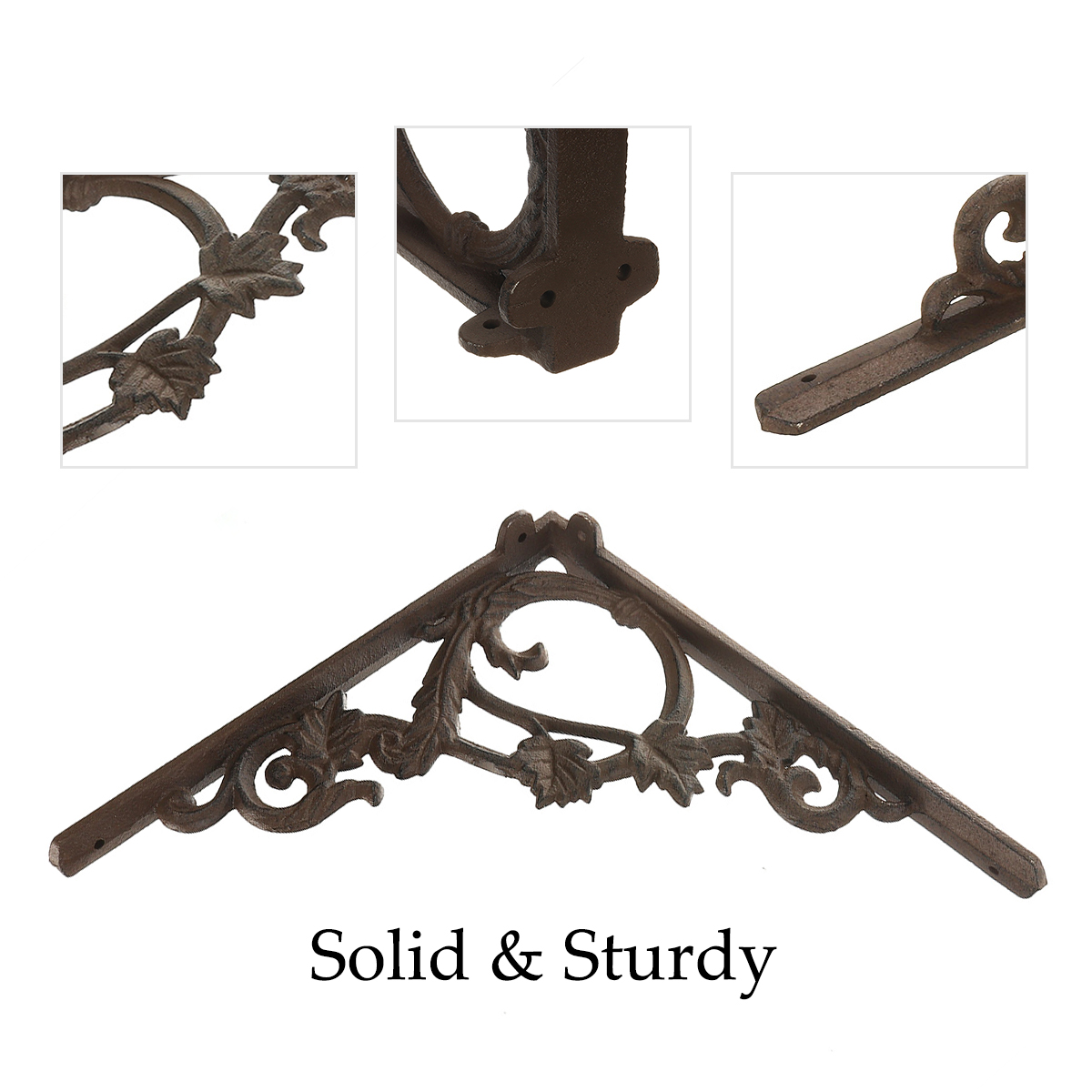 Cast Iron Scroll Shelf Mount Bracket Rustic Industrial Antique Cast Iron Shelf Wall Bracket