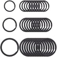 thumbnail image 1 of 30Pcs 3 Styles Iron Split Rings Double Loops Jump Rings Black 20~32x2mm Inner Diameter: 16.5~26.5mm 10pcs/style, 1 of 6