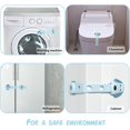 thumbnail image 5 of Cerraduras de seguridad para armarios infantiles, 4 unidades, bloques y pestillos para armarios, cerradura de seguridad para cajones de bebé para puertas y ventanas, fácil instalación (cachorro), 5 of 5