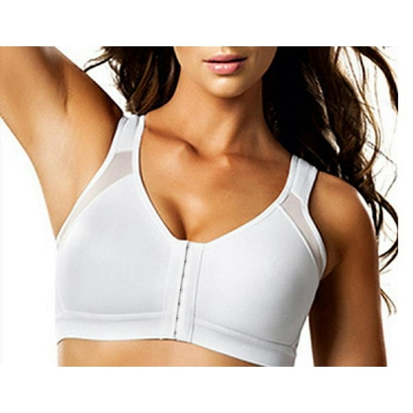 Sujetador deportivo Sunloudy para mujer, camiseta sin mangas con relleno de pecho bajo de color sólido, ropa interior de yoga corta con hebillas frontales elásticas Sunloudy Sostén S, M, L, XL, XXL, XXXL, XXXXL, XXXXXL