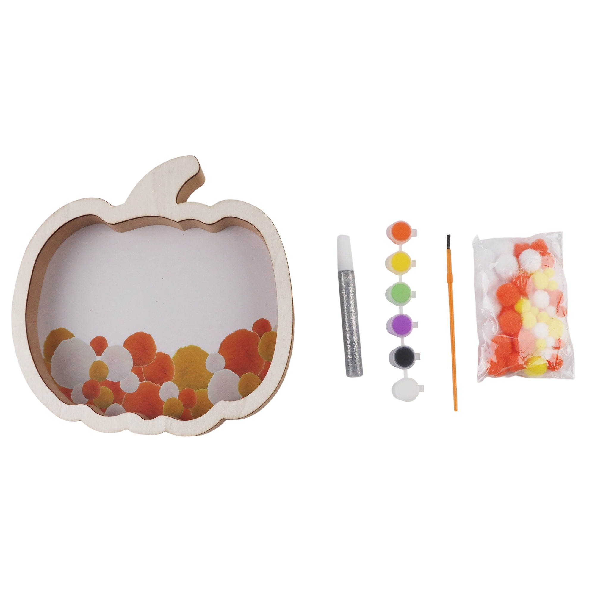 Make Your Own Fillable Pumpkin,for Fall and Halloween Decoration, 9x9 inch MDF Pumpkin, Non-Brand