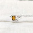 thumbnail image 2 of Natural Baltic Amber Ring, Baltic Amber Gemstone Ring, Amber Birthstone, Crescent Moon Adjustable Ring, Toe Ring, 925 Sterling Silver, Womens Ring, Christmas, Thanksgiving, Handmade Statement Jewelry, 2 of 9