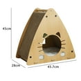 thumbnail image 4 of Triangle Cat Scratcher Box Lounge Bed Corrugated Cardboard Furniture Protector Multifunctional Pet Supplies Place to Relax Accessories with Cushion, 4 of 8