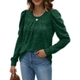 thumbnail image 5 of Sweats à Col Rond Plissés pour Femmes S-3XL s, 5 of 5