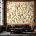 thumbnail image 6 of Pink Roses with Purple Flower Spikes in a Vintage Garden, Romantic Boho for Flower Lovers, Botanical Wall Art Decor, Mother's Day Gift, Tapestry Wall Hanging for Bedroom and Living Room, 6 of 7