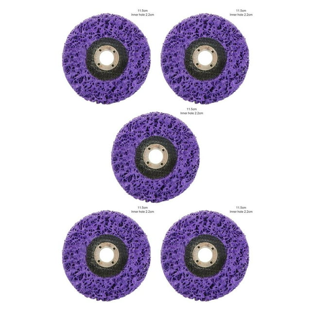 QualitChoice Sanding Wheel Polishing Paint Rust Grinding Inner Hole Tools for Angle Grinder Wood Metal Buffing Car Accessories #115 purple 5Set