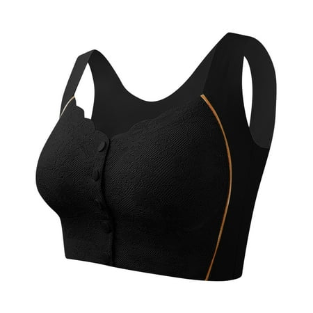 ameIAEA Sports Bras for Women Front Closure Bralette No Wire Breathable Comfy Push Up Workout Yoga Bra