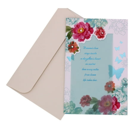 A mom's love stays inside a daughter's heart no matter how many miles from h ome life takes her.