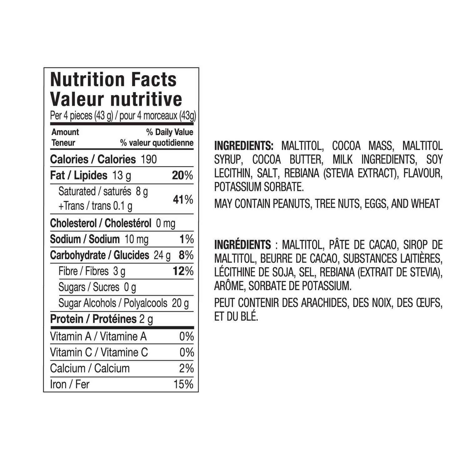 Russell Stover No Sugar Added Truffle Dark Chocolate Bar, 85 Grams