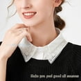 thumbnail image 2 of LoudSung Fake Collar Detachable Blouse Half Shirt Pearl Dickey False Collar Top Elegant for Women Girls, 2 of 7