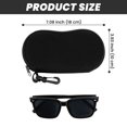 thumbnail image 2 of Aspire Sunglasses Soft Case, Neoprene Zipper Eyeglasses Bag with Carabiner, Ultra-Light Travel Pouch for Women Men - Black, 2 of 7