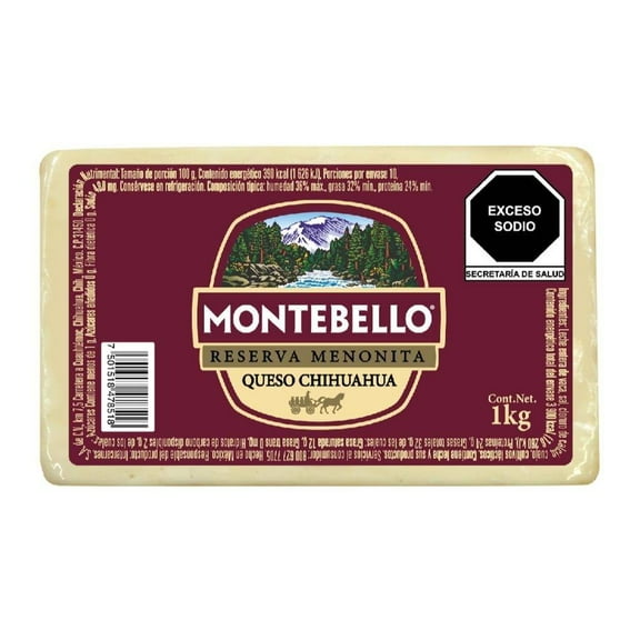 Queso Chihuahua Montebello reserva menonita 1 kg
