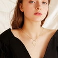 thumbnail image 6 of Ring Holder Necklaces Rhombus Pendant Ring Keeper Necklace Stainless Steel Wedding Rings Necklace for Wife Fiancee Nurse Ladies Gift Gold DIY, 6 of 9