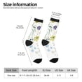 thumbnail image 2 of Susaid Wildflowers Print Men's Moisture Wicking Cushioned Crew Work Boot Socks Suitable for Size 36-45, 2 of 6