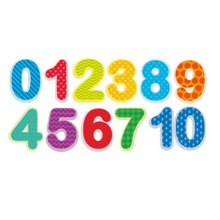 ORDDIART Assorted Color Number Shape Wall Sticker 1Pack for Children Room Decoration 25.2x11.8x0.04in