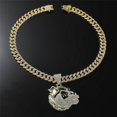 thumbnail image 4 of Men Women Hip Hop Animal Dog Head Pendant Necklace 13mm Crystal Cuban Chain HipHop Iced Out Bling Necklaces Fashion Charm Jewelry, 4 of 8