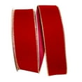 thumbnail image 1 of JAM Paper Velvet Ribbon, 2 1/2 Inches x 50 Yards, Burgundy & Gold, 1/Pack, 1 of 1
