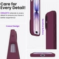thumbnail image 5 of ORNARTO Compatible with iPhone 17 Case 6.3, Slim Liquid Silicone 3 Layers Full Covered Soft Gel Rubber Phone Case Protective Cover 6.3 Inch, Wine Red, 5 of 13