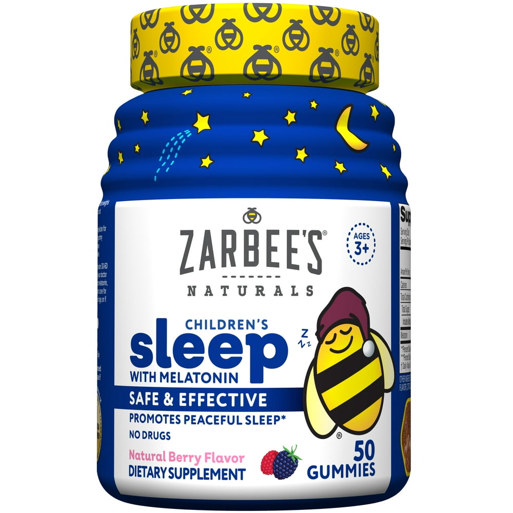 Zarbee's Naturals Children's Sleep with Melatonin, Natural Berry, 50