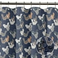 thumbnail image 6 of S4Sassy Blue Cats Geometric Decorative Waterproof Printed Shower Curtain Roller Hooks Drapes-60 x 84 Inch, 6 of 6
