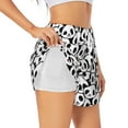 thumbnail image 2 of Bixox Women's Cute Panda pattern 2 in 1 Running Shorts - Lightweight Athletic Workout Gym Yoga Shorts Liner with Pockets - Large, 2 of 7