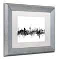thumbnail image 3 of Trademark Fine Art "Belfast N. Ireland Skyline B&W" Canvas Art by Michael Tompsett, White Matte, Silver Frame, 3 of 4