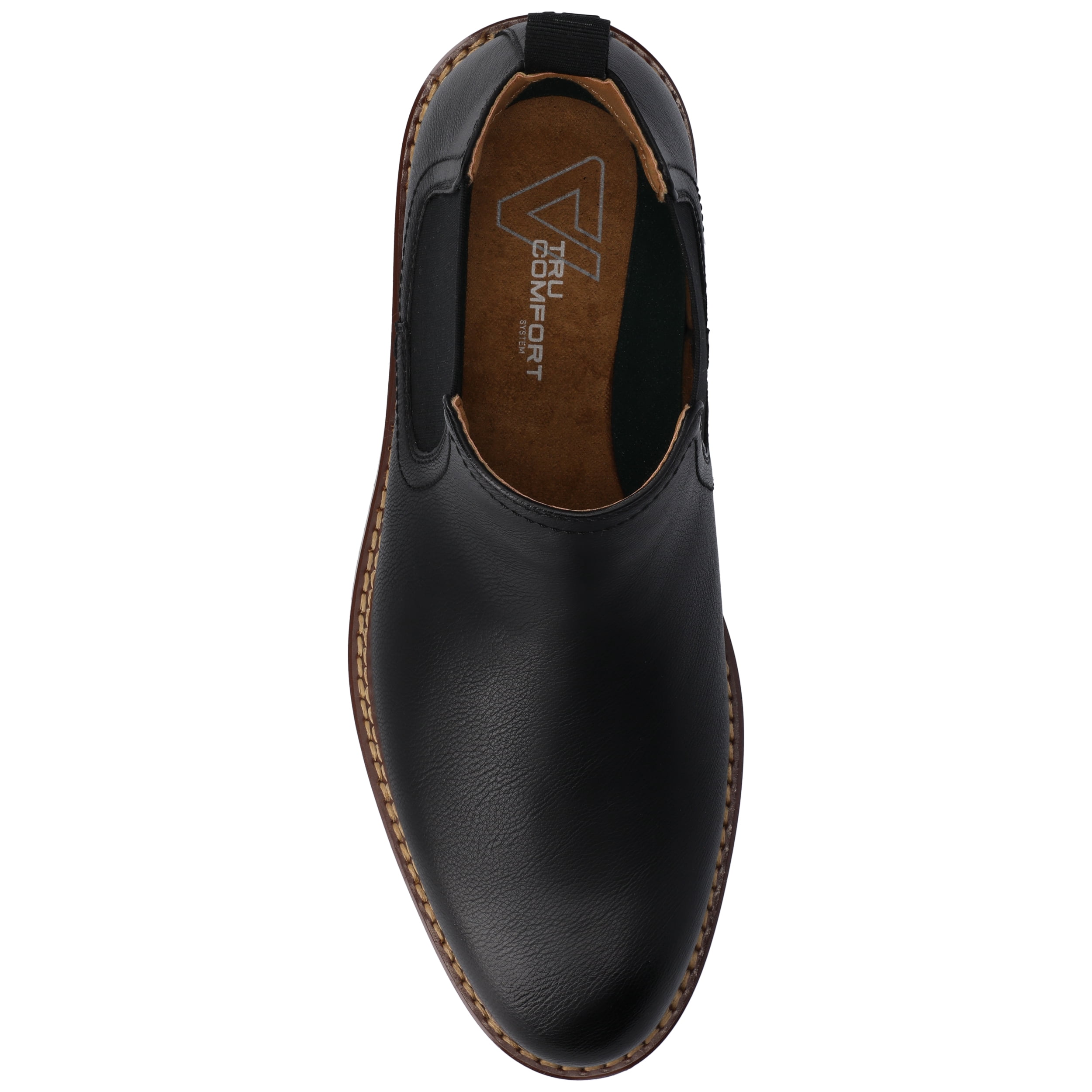 Vance Mens Salter Comfort Plain Toe Flexible Casual Chelsea Boot, Widths Available