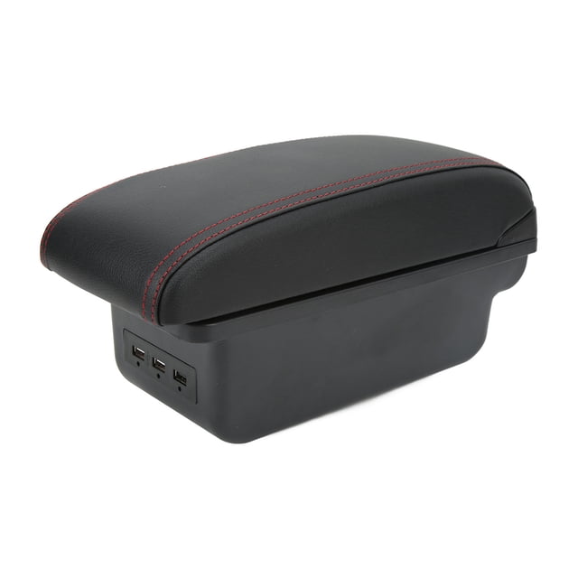 Auto Armrest Storage Organizer Box,Car Armrest Box Black Center Console Black Box Auto Armrest Box High-End Performance