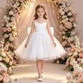 thumbnail image 2 of Rhuody Girls' Dresses Sleeveless Flower Girl Dress Style Formal Party Gown With Satin Bodice And Skirt Adorable Playsuit, 2 of 9