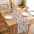 thumbnail image 3 of Table Runner 72 Inches Long for Kitchen Dining, Spring Botanical Dresser Scarf Farmhouse, Dining Table Decorations for Wedding/Parties, Watercolor Floral Flowers Country Vintage 14 x 72 In, 3 of 8