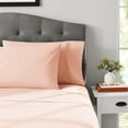 thumbnail image 2 of Mainstays 4-Piece 300 Thread Count Pink Blush Cotton Blend Bed Sheet Set, King, 2 of 10