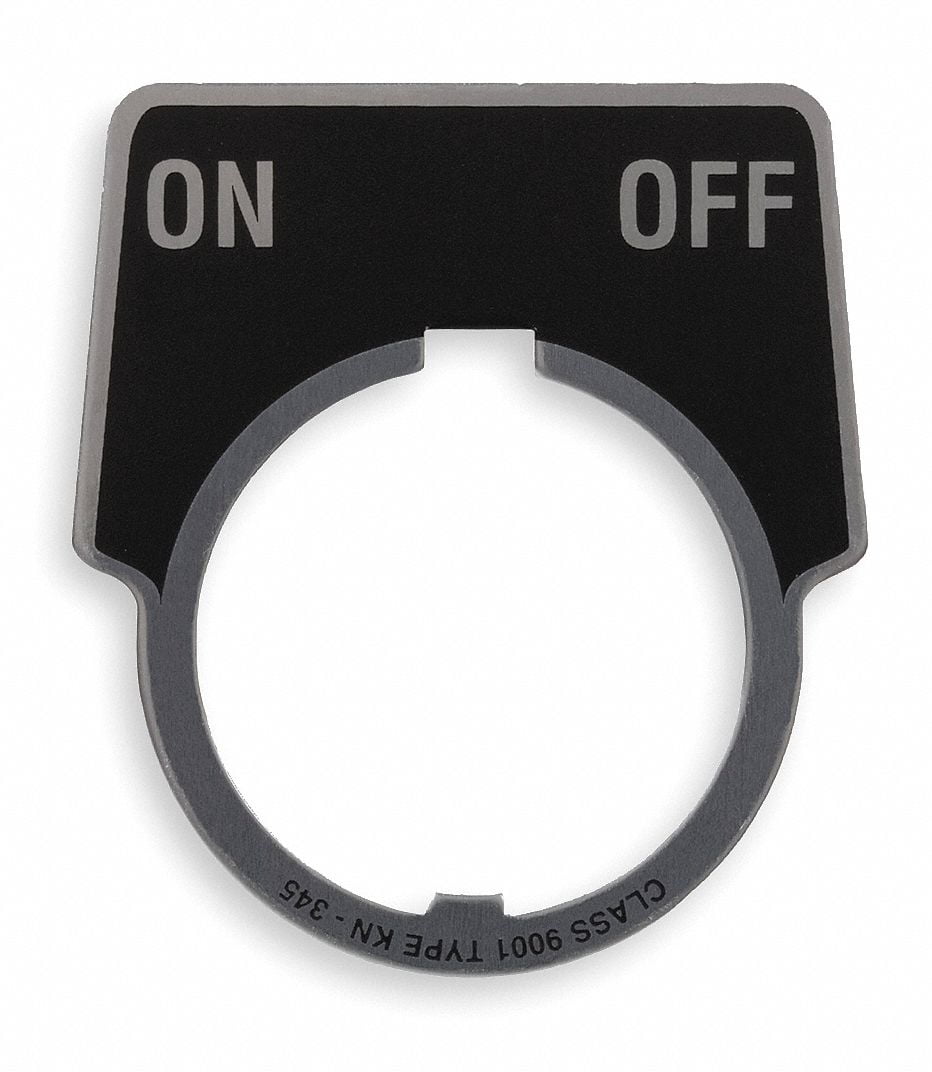 Schneider Electric Legend Plate,On/Off,White/Black 9001KN345 - Walmart.com