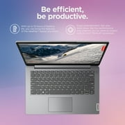 Lenovo Ideapad 1i, 14.0 Laptop, Intel Pentium N5030, 4GB RAM, 128GB eMMC Storage, Cloud Grey, Windows 11 in S Mode with Office 365 1-yr, 82V6001DUS
